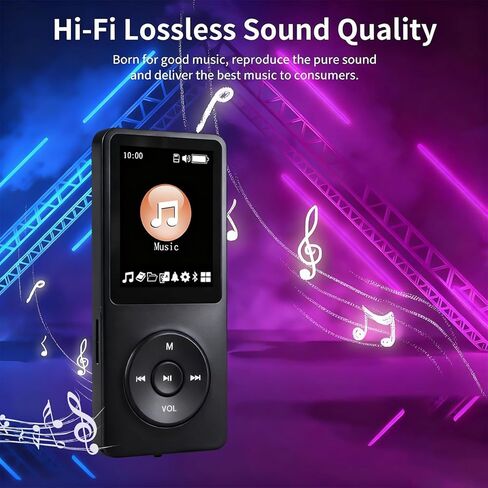 128GB MP3 Player with Bluetooth - Portable Music Player for Kids - with Built-in HD Speaker, Voice Recorder, HiFi Sound, E-Book (Included Earphones) in Kuwait