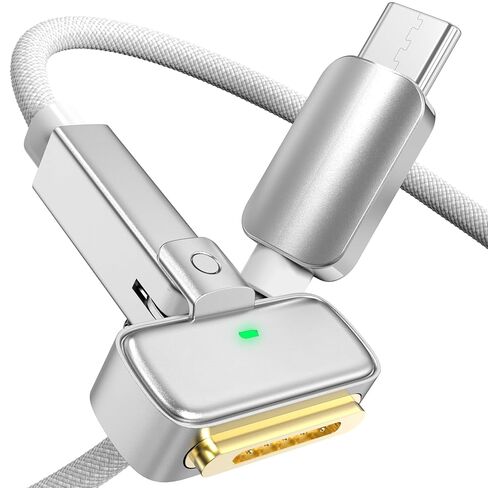 كابل شحن مغناطيسي 3 بقوة 140 وات بطول 6.6 أقدام (2 متر)، سلك USB-C مجدول إلى سلك مغناطيسي 3 متوافق مع MagSafe 3 لجهاز M1-M4 MacBook Pro 14 بوصة/16 ​​بوصة (2021-2025) وAir 13 بوصة/15 بوصة (2022-2025)، شحن سريع in Kuwait
