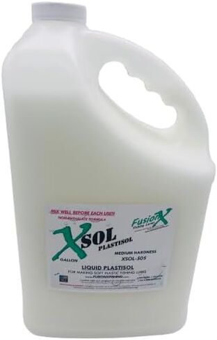 FusionX Fishing XSOL Soft Plastic Lure Making Resin 1 Gallon - Clear - Multiple Firmness Options (508-XFirm) in Kuwait