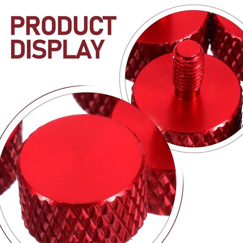 NUOBESTY 30pcs Aluminum Alloy Computer Case Thumb Screws M3x6 Knurled Hand-Twisted Fasteners for PC Cabinet Electrical Panel, Wine Red, Suitable for Motherboard Mounting and DIY Assembly in Kuwait