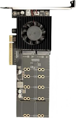 محول وحدة تحكم PCIe 4.0 X8 M.2 NVMe SSD مع PEX88024 PLX88024 PCI Express 4.0 X8 Switch إلى 4 منافذ M.2 بطاقة محول in Kuwait