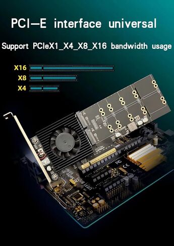 محول وحدة تحكم PCIe 4.0 X8 M.2 NVMe SSD مع PEX88024 PLX88024 PCI Express 4.0 X8 Switch إلى 4 منافذ M.2 بطاقة محول in Kuwait