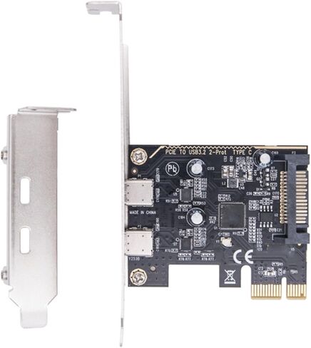 بطاقة توسيع PCIE إلى USB 3.2 GEN1 بسرعة 5 جيجابت في الثانية من النوع C 3. محول اللوحة الأمامية لبطاقة GEN1 لمحول اللوحة الأمامية من النوع C لسطح المكتب in Kuwait