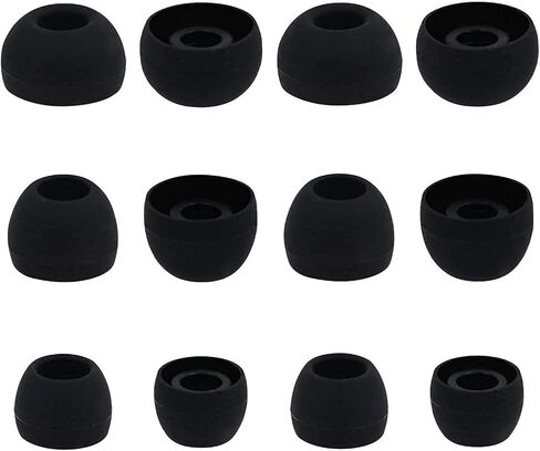 ALXCD Ear Tips Compatible with JBL Endurance Race 2 Sport Earbuds, 6 Pairs S/M/L Sizes Replacement Soft Silicone Earbud Tips Eartips, Compatible with JBL Endurance Race 2 6 Pairs Black in Kuwait