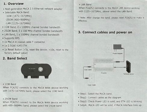 MoCA 2.5 GbE Network Adapter, 2 Pack, with Ethernet Cables and Power Adapters Included in Kuwait