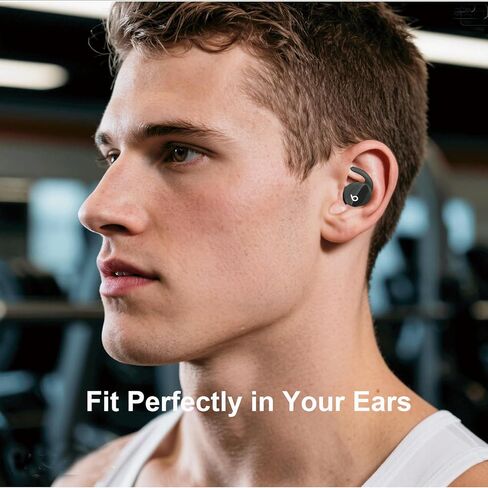 Ear Hooks Compatible for Beats Studio Buds and Studio Buds + /(Plus), [5 Pairs] Anti-Slip Ear Cover Silicone, Replacement Ear Tips Holder for Earbuds Accessories, [NOT Fit in Case], Black in Kuwait