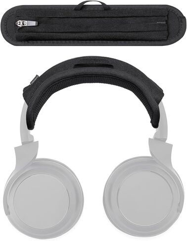 Headband Cushion Cover Compatible with WYZE Noise Cancelling Headphones, Fifine Studio Monitor Headphones, Wired Gaming Headset, 6mm Thick Cushion, No Wobble Zipper Slider, Hanging Loop in Kuwait