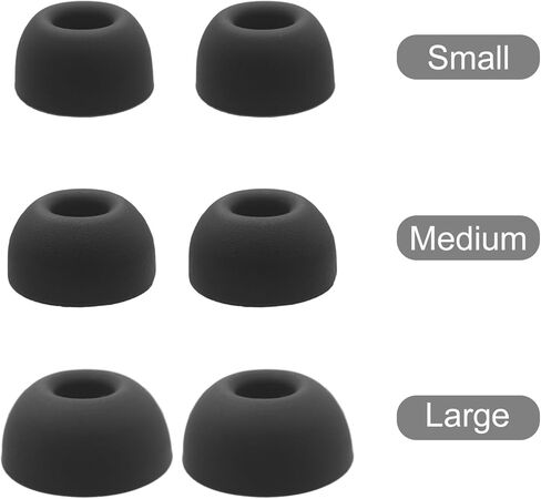 Ear Tips Replacement for TAGRY X08 / BESNOOW I53 / Btootos A90 PRO Wireless Earbuds, Silicone Earbuds Tips, 9 Pairs (S/M/L) Black in Kuwait