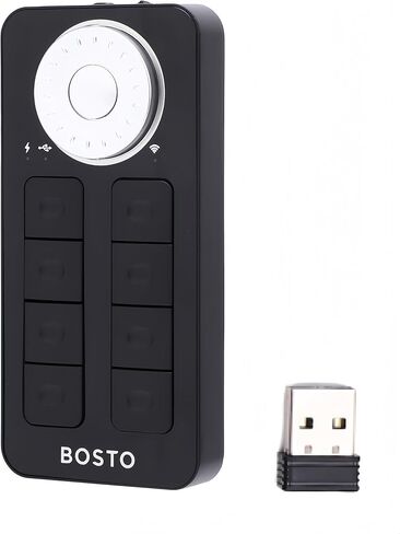 Tangxi 8 Keys Mini Keydial Keyboard with Dial, Mini Bluetooth Programmable Wireless Shortcut Keyboard for Drawing Tablet, OLED Display, 2.4G WiFi & USB C Cable in Kuwait