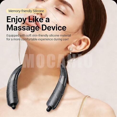 Bluetooth Neckband Earphones, Wireless Earbuds with 48H Playtime, 4 Speaker Surround Sound, IPX5 Waterproof, Retractable Earphone Cable, Bluetooth & Speaker 2-in-1 Switchable in Saudi Arabia