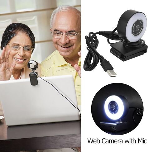 1080p Multifunctional Live Streaming Webcam with Mic USB Plug-and-Play Intelligent Computer Camera for Online Meetings and Video Calls in Kuwait