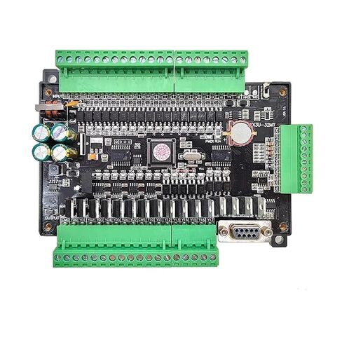 FX3U LE3U 32MT 6AD2DA 16 مدخل 16 مخرج ترانزستور 6 مدخل تناظري 2 مخرج تناظري PLC تحكم RS485 RTC in Kuwait