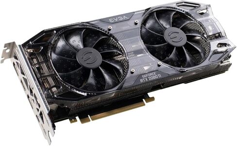 EVGA GeForce RTX 2080 Ti XC Black Edition Gaming، 11GB GDDR6، مراوح HDB مزدوجة، RGB LED، لوحة خلفية معدنية، 11G-P4-2282-KR in Kuwait