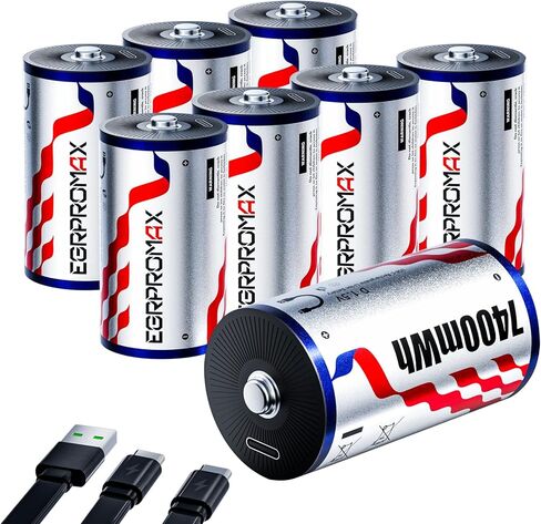 4 بطاريات ليثيوم قابلة لإعادة الشحن بقدرة 9 فولت، سعة عالية 3600 مللي أمبير في الساعة، USB-C سريع 2.5 ساعة مع كابل شحن 2 في 1، عمر طويل يزيد عن 1200 دورة، لأجهزة كشف الدخان، وأجهزة الإنذار، وأجهزة القياس المتعددة، والميكروفونات in Kuwait