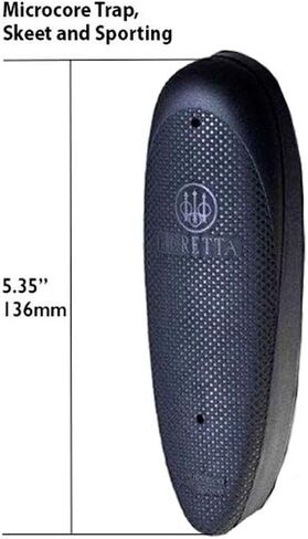 BERETTA Micro-Core Checkered Trap Competition Soft Light Black Polymer Recoil Pad, .71" (E73025) in Kuwait