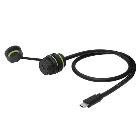 Shockproof USB Type C Male to Female Adapter, IP68 & Extreme Temp for Smart Home/Outdoor Panel Installation Panel Mount Connector in Kuwait