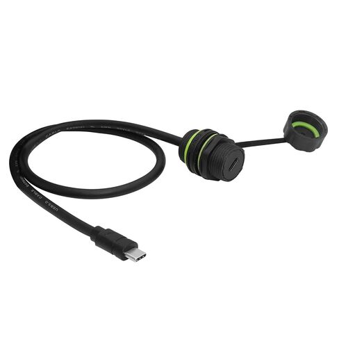 Shockproof USB Type C Male to Female Adapter, IP68 & Extreme Temp for Smart Home/Outdoor Panel Installation Panel Mount Connector in Kuwait