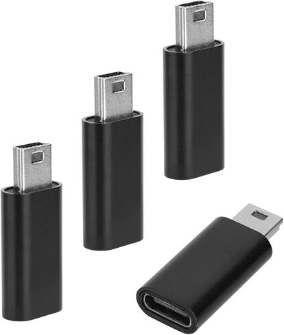 4 قطع من محولات USB-C إلى USB صغير، موصل تحويل USBc أنثى من النوع C إلى USB 2.0 صغير يدعم الشحن ومزامنة البيانات ونقل الصور المحمولة المتوافقة مع الكاميرات الرقمية ومشغلات MP3 والأجهزة الأخرى in Kuwait