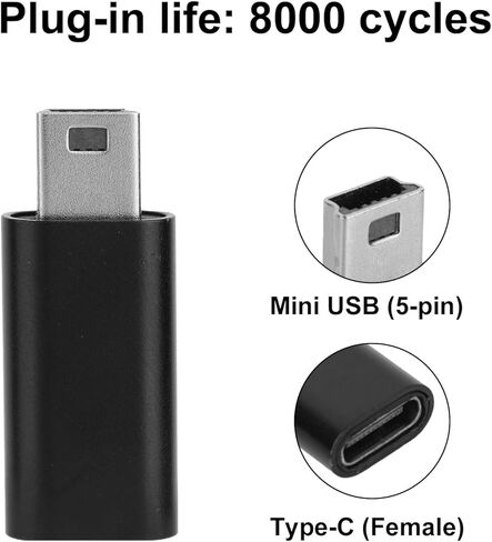4 قطع من محولات USB-C إلى USB صغير، موصل تحويل USBc أنثى من النوع C إلى USB 2.0 صغير يدعم الشحن ومزامنة البيانات ونقل الصور المحمولة المتوافقة مع الكاميرات الرقمية ومشغلات MP3 والأجهزة الأخرى in Kuwait