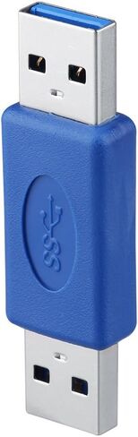 USB 3.0 Type A Male to Type A Male MM Connector Durable for Tight Spaces Extending Cable Blue for Computer USB 3.0 and 2.0 Ports 1pc in Kuwait