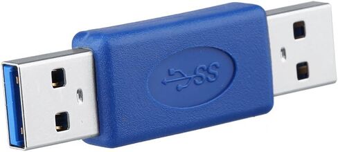 USB 3.0 Type A Male to Type A Male MM Connector Durable for Tight Spaces Extending Cable Blue for Computer USB 3.0 and 2.0 Ports 1pc in Kuwait