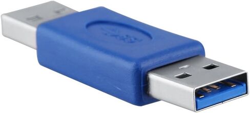 USB 3.0 Type A Male to Type A Male MM Connector Durable for Tight Spaces Extending Cable Blue for Computer USB 3.0 and 2.0 Ports 1pc in Kuwait