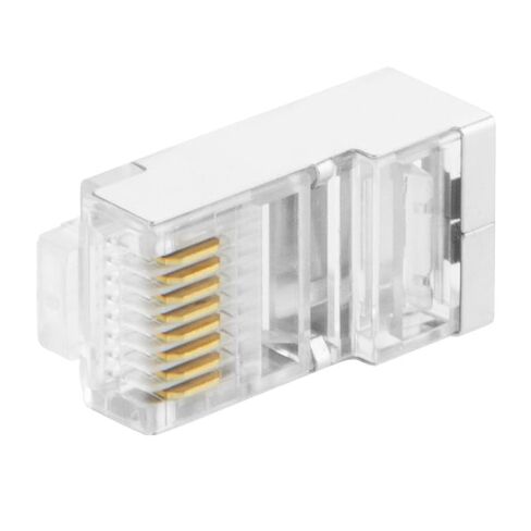 10 Pack Cat 5e FTP Shielded RJ45 Connectors, 8P8C Gold Plated Ethernet Crimp Plugs, Network Cable Modular RJ45 Ends for Ethernet Cable, Patch Cord, Network Maintenance in Kuwait