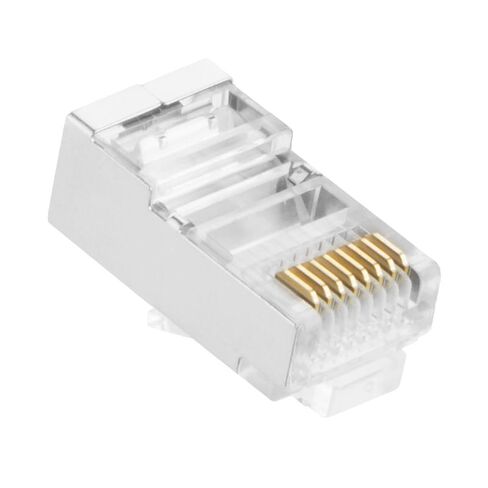 10 Pack Cat 5e FTP Shielded RJ45 Connectors, 8P8C Gold Plated Ethernet Crimp Plugs, Network Cable Modular RJ45 Ends for Ethernet Cable, Patch Cord, Network Maintenance in Kuwait