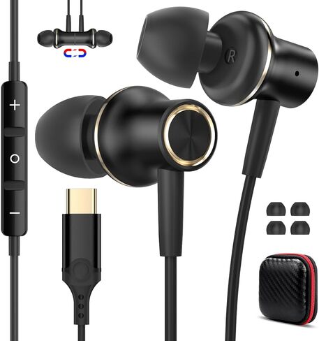 سماعات أذن USB C سلكية لهاتف iPhone 17 16 16e 17e 17 Pro Max لسماعات Samsung السلكية، سماعات أذن سلكية من النوع C لهاتف Samsung Galaxy S26 Ultra S25 S24 S23 A17 A37 A57/iPad 11 10th A16، Link-Purple in Kuwait