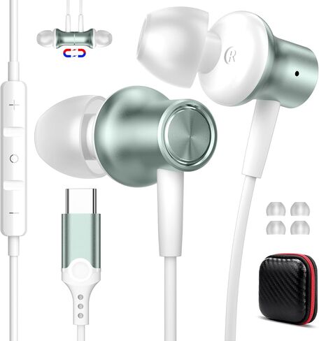 سماعات أذن USB C سلكية لهاتف iPhone 17 16 16e 17e 17 Pro Max لسماعات Samsung السلكية، سماعات أذن سلكية من النوع C لهاتف Samsung Galaxy S26 Ultra S25 S24 S23 A17 A37 A57/iPad 11 10th A16، Link-Purple in Kuwait