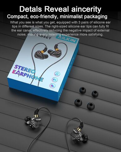 USB C IEM Headphones with Microphone, HiFi Wired in-Ear Monitor Earbuds, Over Ear Noise Cancelling Gaming Earphones for iPhone 17/16/15 Pro Max, Samsung Galaxy S24 S25 S26, Type C Earbuds for Android in Kuwait