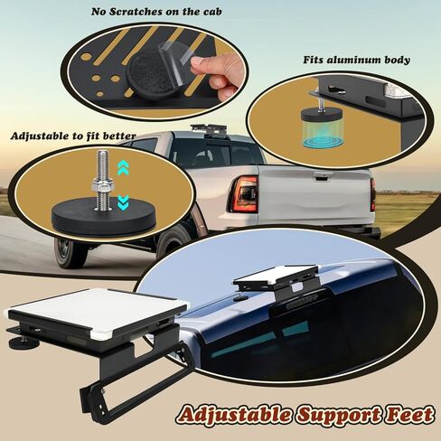 TOPOWN Drill-Free Cab Mount for Starlink Mini for Dodge RAM 1500 Classic (2019+), Truck Mount for Starlink Mini for RAM 2500-5500 2019-2024, Support Feet for Aluminum Body (US Patent) in Kuwait