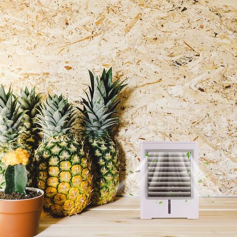 DECHOUS USB Mini Portable Desktop Cooling Fan Personal Air Cooler for Home Office Travel, Plastic Mini Air Conditioner with Adjustable Speed USB Fan in Kuwait