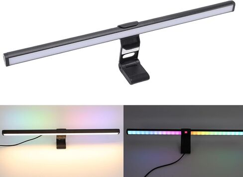Cryfokt Computer Screen Light Bar, Dual Sided Illumination with RGB Ambient Backlight and Adjustable Brightness, Front Light for Desk Area, No Eye Care USB Reading Monitor Lamp in Kuwait