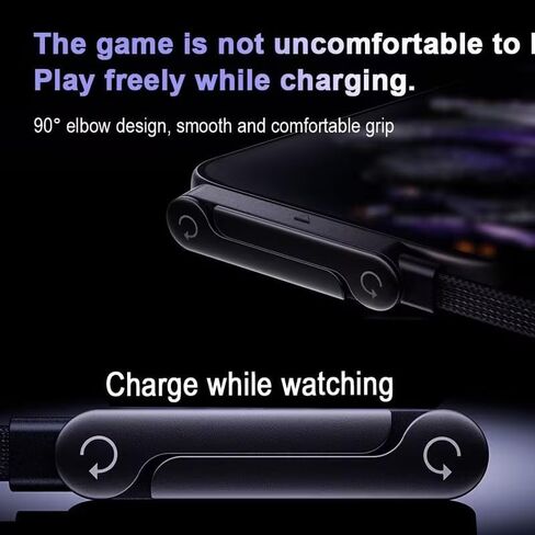 240W Fast Charging 2-in-1 Foldable Phone Stand & USB C Cable, Type-C Charger, USB PD 3.1 Power Delivery, High Output, Black in Kuwait