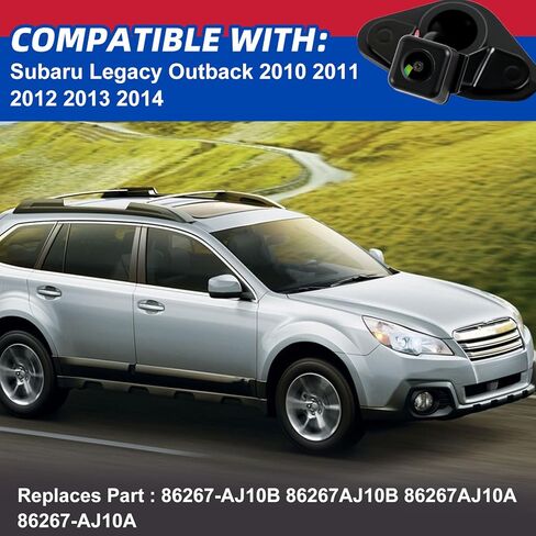 كاميرا احتياطية متوافقة مع 2010 2011 2012 2013 2014 Subaru Legacy Outback كاميرا الرؤية الخلفية تحل محل # 86267-AJ10B 86267AJ10B 86267AJ10A 86267-AJ10A in Kuwait