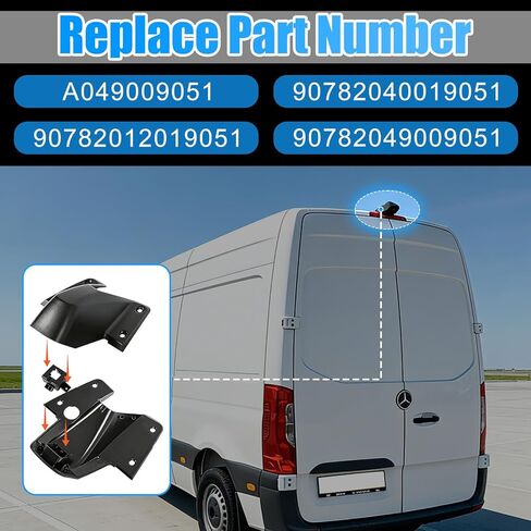 A907820120 Rear Roof Camera Housing for 2018-2023 Mercedes Benz Sprinter 1500 2500 3500, Weather Resistant, Rear Camera Cover Replacement for 907-820-40-01 9078201201 in Kuwait