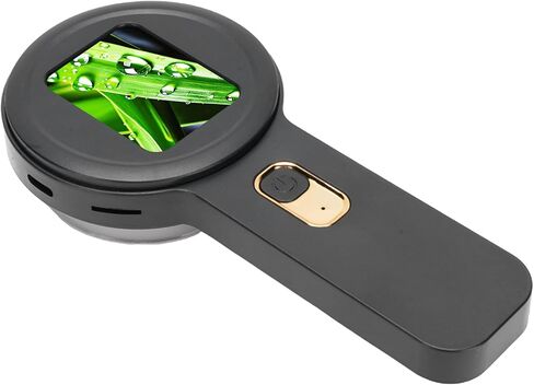 مجهر فاباتر الرقمي، شاشة محمولة 200 × 2 بوصة مع تركيز تلقائي و16 مصباح LED وكاميرا ماكرو USB، عدسة مجوهرات للجيب للأطفال والكبار لمراقبة الطبيعة (أسود) in Kuwait