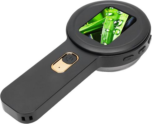 مجهر فاباتر الرقمي، شاشة محمولة 200 × 2 بوصة مع تركيز تلقائي و16 مصباح LED وكاميرا ماكرو USB، عدسة مجوهرات للجيب للأطفال والكبار لمراقبة الطبيعة (أسود) in Kuwait