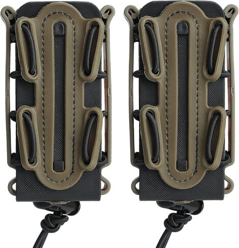 Universal Mag Pouch, 9mm Fast Molle Magazine Pouches Carrier for Rifle, Pistol, Airsoft Shooting and Other Outdoor Tactical Game, 2 Pack in Saudi Arabia