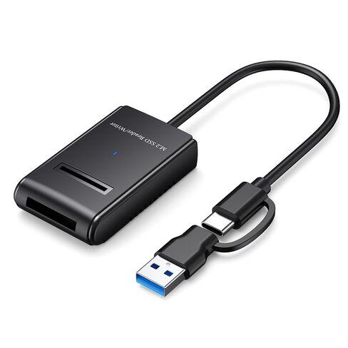 USB 3.0 USB-C Type-C إلى ثنائي NVME M-Key M.2 SATA 2.5 بوصة SSD لرسو السفن عمودي خارجي PCBA in Kuwait
