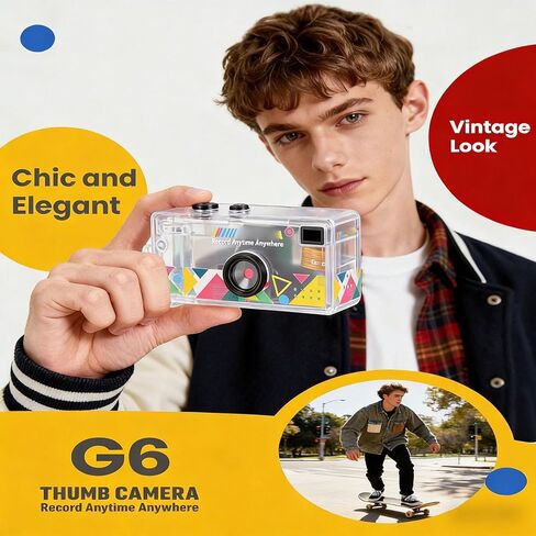 كاميرا رقمية VBESTLIFE Keychain، كاميرا صغيرة بدقة 12 ميجابكسل 1080 بكسل مع شاشة 0.96 بوصة، مسجل فيديو مع عمر بطارية طويل للسفر والحفلات ومدونة الفيديو in Kuwait