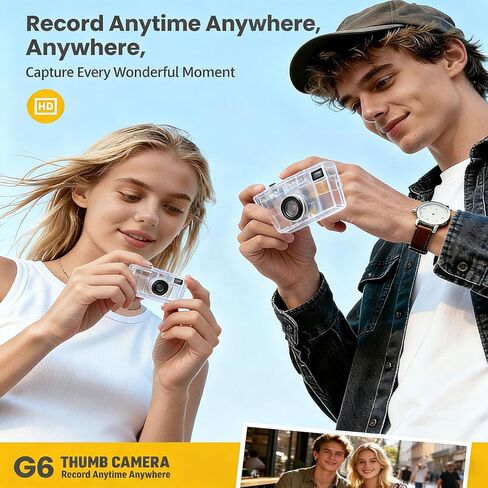 كاميرا رقمية VBESTLIFE Keychain، كاميرا صغيرة بدقة 12 ميجابكسل 1080 بكسل مع شاشة 0.96 بوصة، مسجل فيديو مع عمر بطارية طويل للسفر والحفلات ومدونة الفيديو in Kuwait