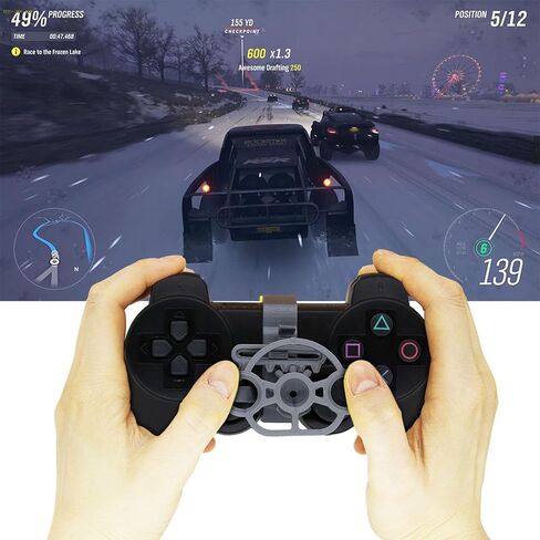 CALANDIS™ Game Controller Mini Steering Wheel Auxiliary Controller for PS3 Race Game Grey | Video Game Accessories | Controllers & Attachments in Kuwait