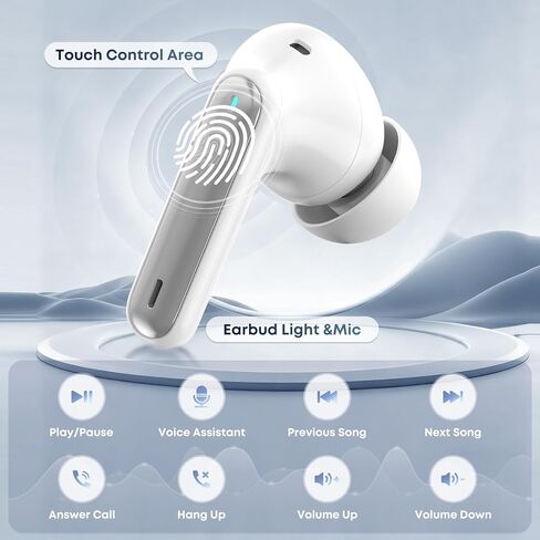 A10 Pro Wireless Earbuds Bluetooth 5.3 HiFi Stereo, 50H Playback LED Digital Display Earphones - Rose Gold (beiyon) in Kuwait