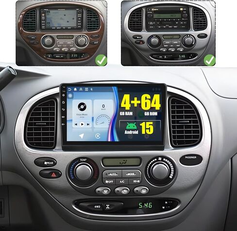 [4+128G] ستيريو سيارة Android 15 لسيارة Toyota Sequoia 2005 2006 2007 (يدعم نظام J-B-L)، شاشة لمس 9 بوصة في الخلية سيكويا راديو لاسلكي Carplay Android Auto 5GWiFi Bluetooth SWC FM/EQ كاميرا احتياطية + ميكروفون in Kuwait