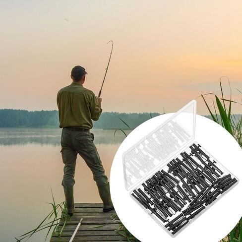 Soulchen 50 Pcs Sinker Slides for Catfishing with Metal Snaps ABS Fishing Weight Sinkers Slider Clip Outdoor Accessories Catfishing Tackle Equipment for Fishing Boat Beach in Kuwait