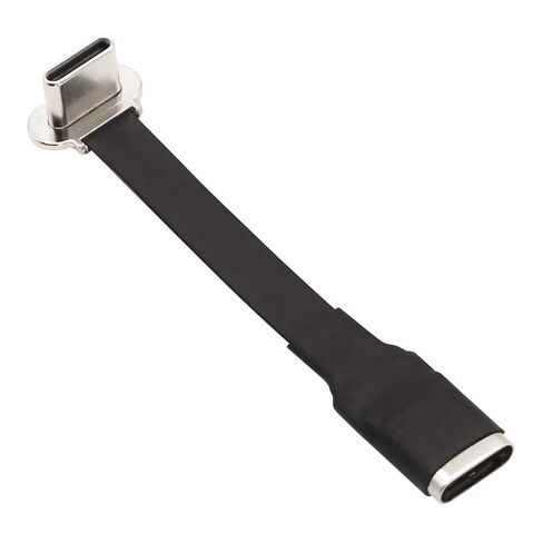 الزاوية اليمنى USB C كابل تمديد مسطح 90 درجة USB C ذكر إلى أنثى سلك بيانات الشحن السريع للهاتف بنوك الطاقة (2.2in/55 مللي متر) in Saudi Arabia