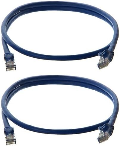 كابل إيثرنت Cat6 - أزرق 3 أقدام - جهات اتصال مطلية بالذهب سلك تصحيح ذكر إلى ذكر (عبوتان) in Kuwait
