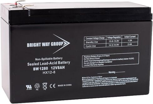 BW1280-F1 SLA Battery, 12V 8Ah T1 Terminals in Kuwait